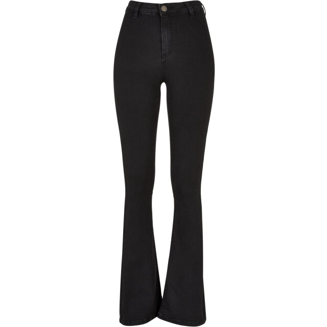 Urban Classics Dames denim stretch bootcut jeans UTTN449_blackstonewash large