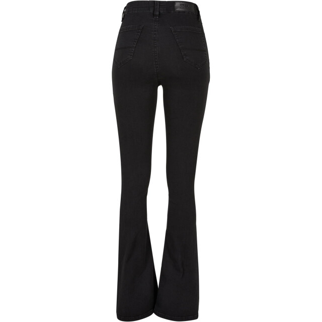Urban Classics Dames denim stretch bootcut jeans UTTN449_blackstonewash large