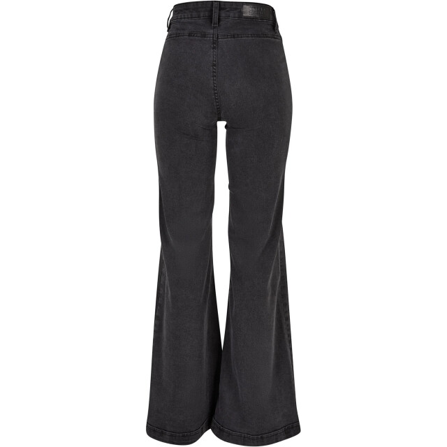 Urban Classics Dames denim vintage flared jeans UTTN550_blackwash large