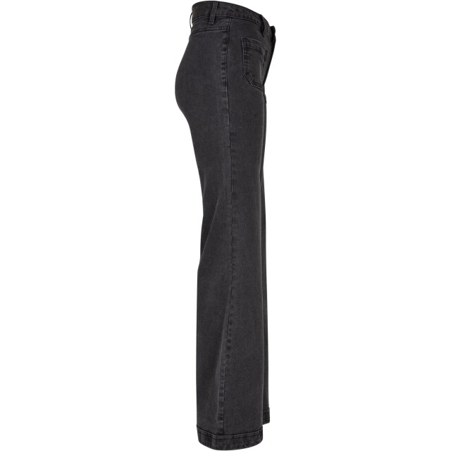 Urban Classics Dames denim vintage flared jeans UTTN550_blackwash large