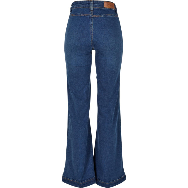 Urban Classics Dames denim vintage flared jeans UTTN550_deepbluewashed large