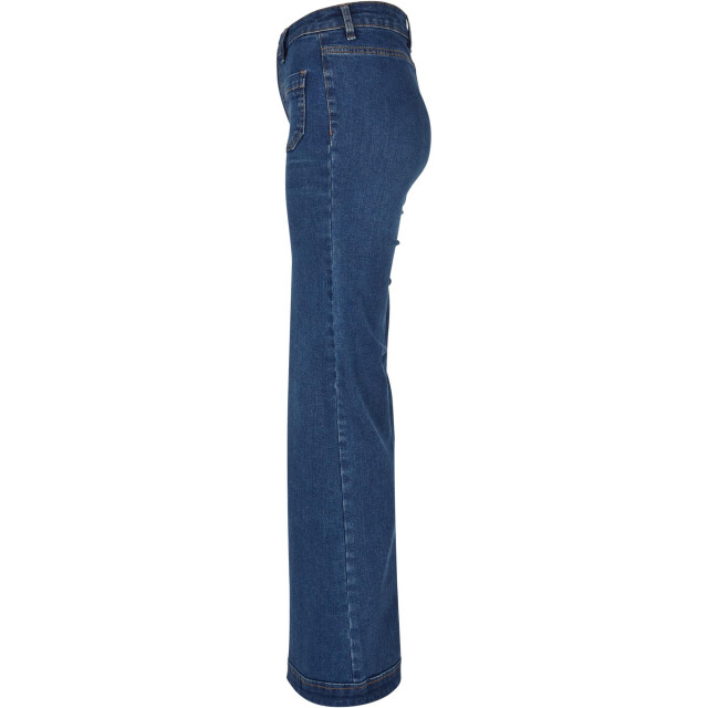 Urban Classics Dames denim vintage flared jeans UTTN550_deepbluewashed large