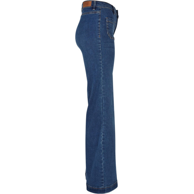 Urban Classics Dames denim vintage flared jeans UTTN550_deepbluewashed large