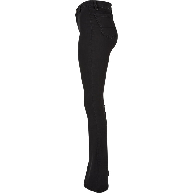Urban Classics Dames denim stretch bootcut jeans UTTN449_blackstonewash large
