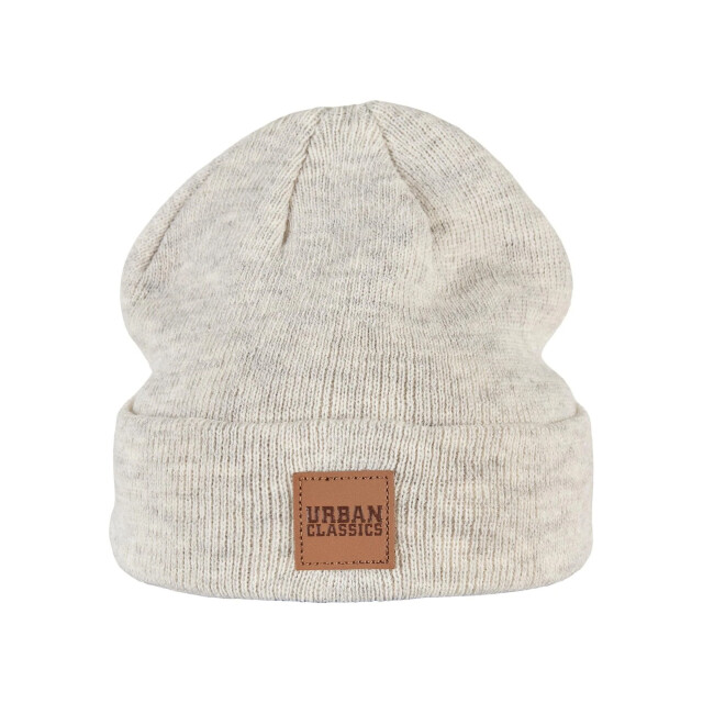 Urban Classics Childrens/kids patch leather patch logo beanie (set van 2) UTTN519_pinkheatherwhite large
