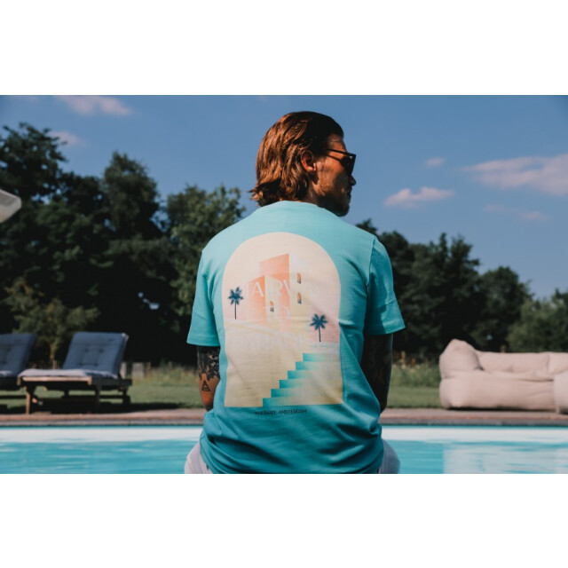 Kultivate Stairway 2501020214 pool blue -  t-shirt fancy kultiv Pool Blue/STAIRWAY 2501020214 large