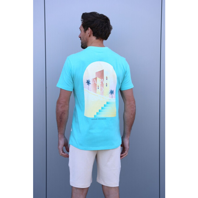 Kultivate Stairway 2501020214 pool blue -  t-shirt fancy kultiv Pool Blue/STAIRWAY 2501020214 large