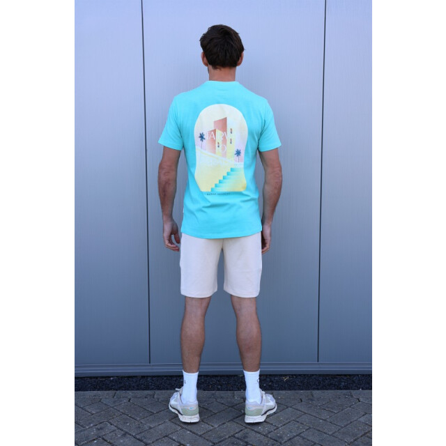Kultivate Stairway 2501020214 pool blue -  t-shirt fancy kultiv Pool Blue/STAIRWAY 2501020214 large