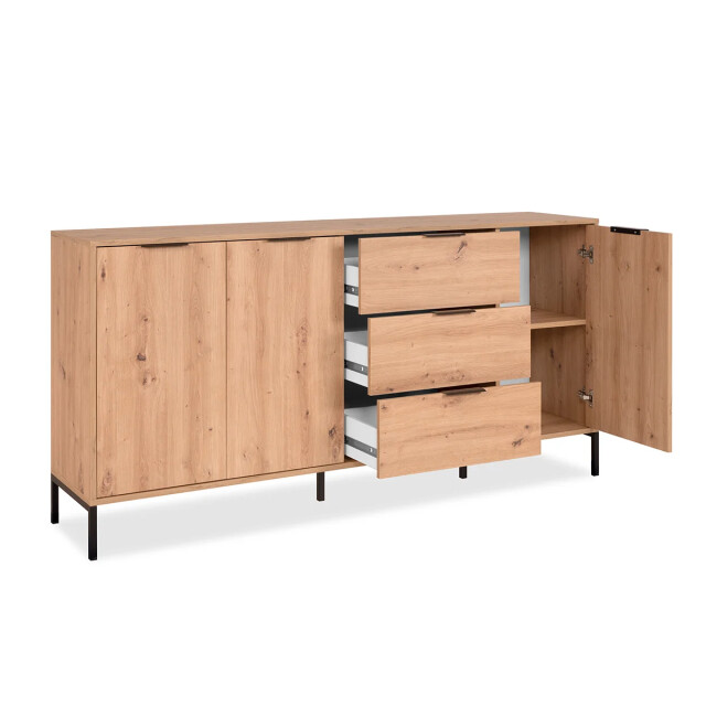 CaliCosy Buffet 3 deuren 3 laden eiken decor l180 x h88 cm 3207650 large
