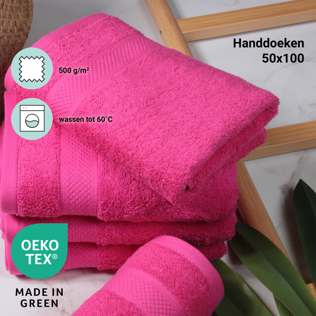 DoubleDry Hotel handdoeken 50 x 100 cm – set van 6 – 100% katoen 500 g/m2 – 2826014 large