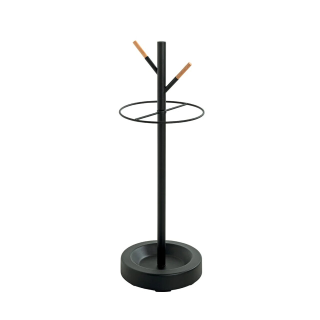 CaliCosy Paraplubak van beukenhout en zwart metaal h73 cm 2950897 large