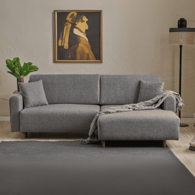 CaliCosy Hoekbank met slaapfunctie en rechtse chaise longue in stof l246 cm mane 3079648 large