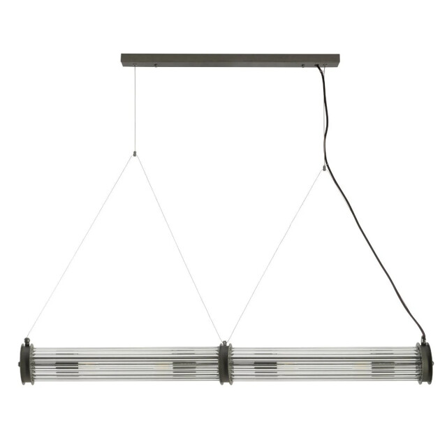 Signature Dubbele glazen metalen ophangbuis grijs 2929724 large