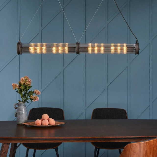 Signature Dubbele glazen metalen ophangbuis grijs 2929724 large
