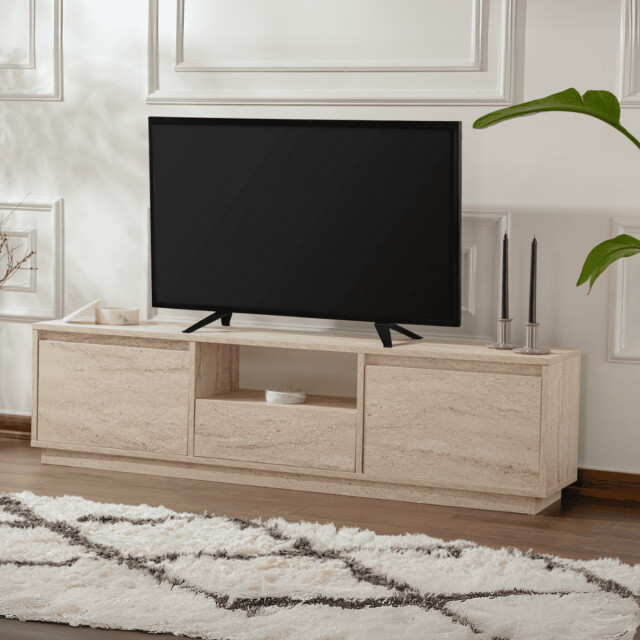 CaliCosy Tv-meubel met 3 neerklapbare deuren en 1 open vak l160 cm vanguard 3060542 large