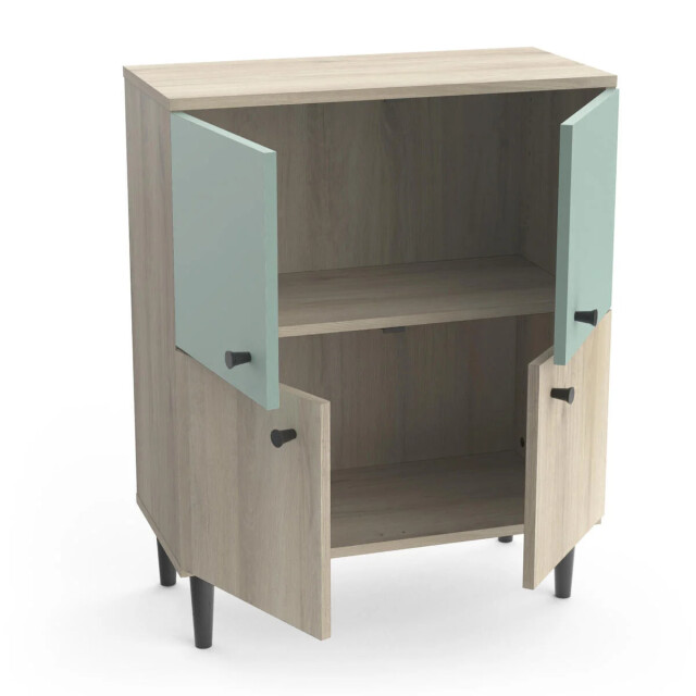 CaliCosy Klein 4-deurs hout buffet l61cm arty 2937102 large