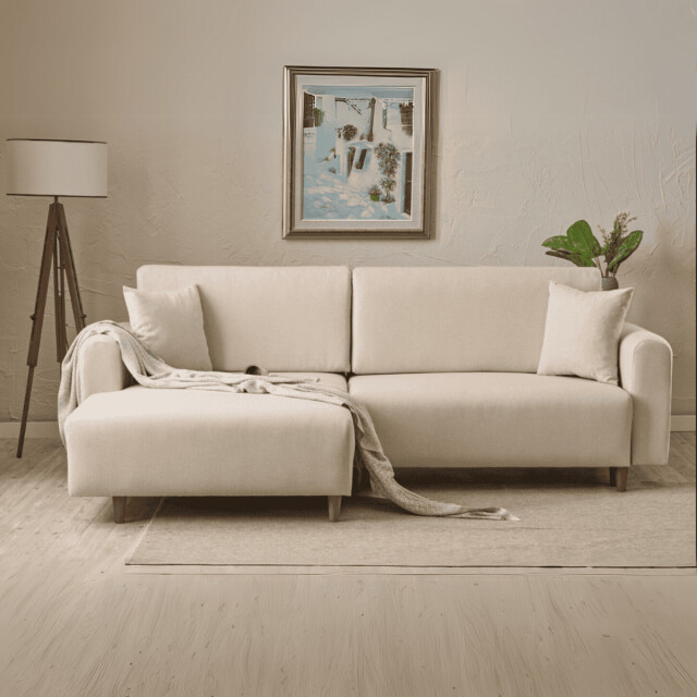 CaliCosy Hoekbank met slaapfunctie en linkse chaise longue in stof l246 cm mane 3079783 large