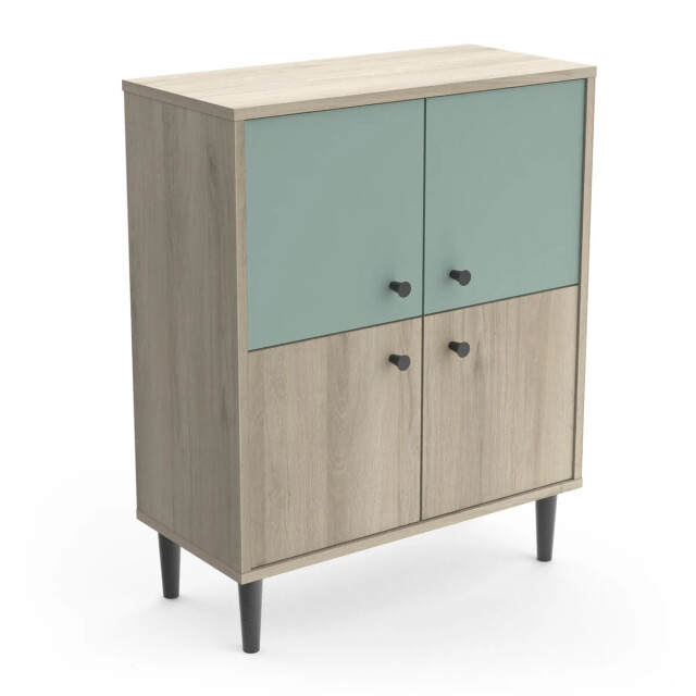 CaliCosy Klein 4-deurs hout buffet l61cm arty 2937102 large