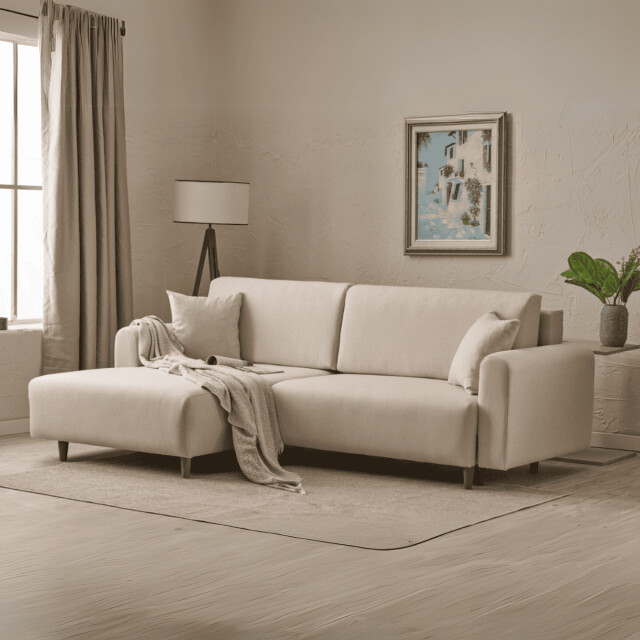 CaliCosy Hoekbank met slaapfunctie en linkse chaise longue in stof l246 cm mane 3079783 large