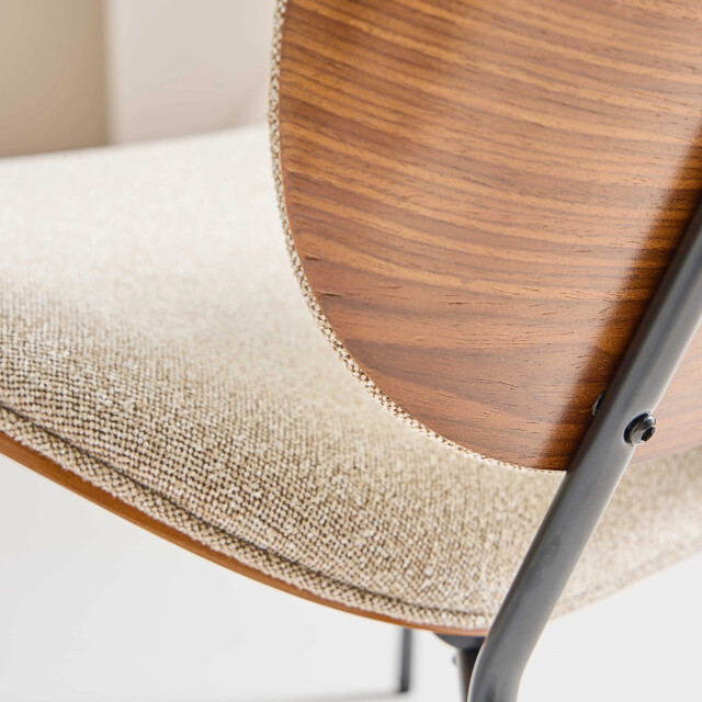 Signature Fauteuil in écru stof h68 cm serge 3066910 large