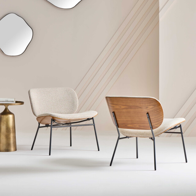 Signature Fauteuil in écru stof h68 cm serge 3066910 large