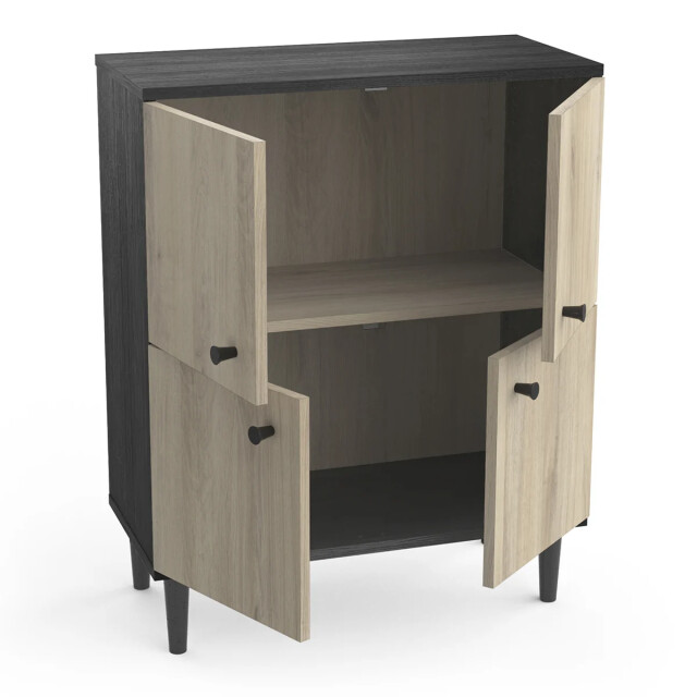 CaliCosy Klein 4-deurs hout buffet l61cm arty 2937101 large