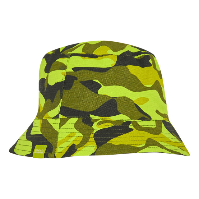 Regatta Kinder/kinder camouflage omkeerbare emmer hoed UTRG11584_grenoblegreennephritegreen large
