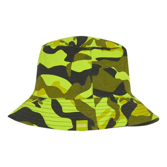 Regatta Kinder/kinder camouflage omkeerbare emmer hoed UTRG11584_grenoblegreennephritegreen large