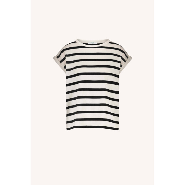 By-Bar Amsterdam tobi stripe top 25511023 806 grain black stripe 06011.999.0026 large