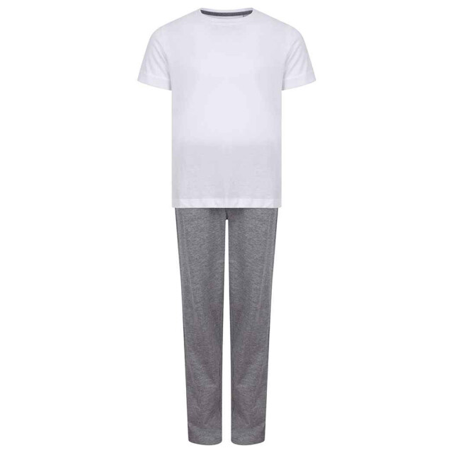 Towel City Pyjamaset kinder-/kidsheide UTLT5057_whiteheathergrey large