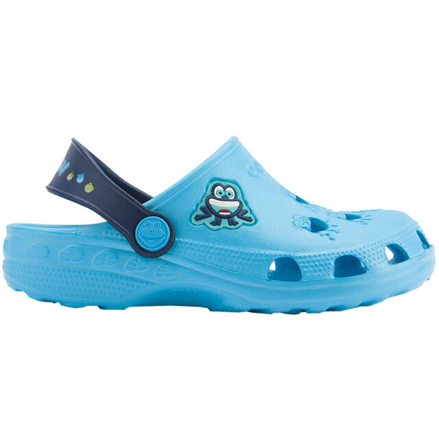 Coqui Kinder/kinder kleine kikker klompen UTMR2126_blue large