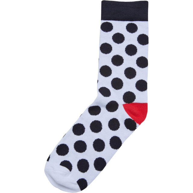 Urban Classics Basis polkadotsokken voor volwassenen (pak van 3) UTTN1106_whiteblackred large