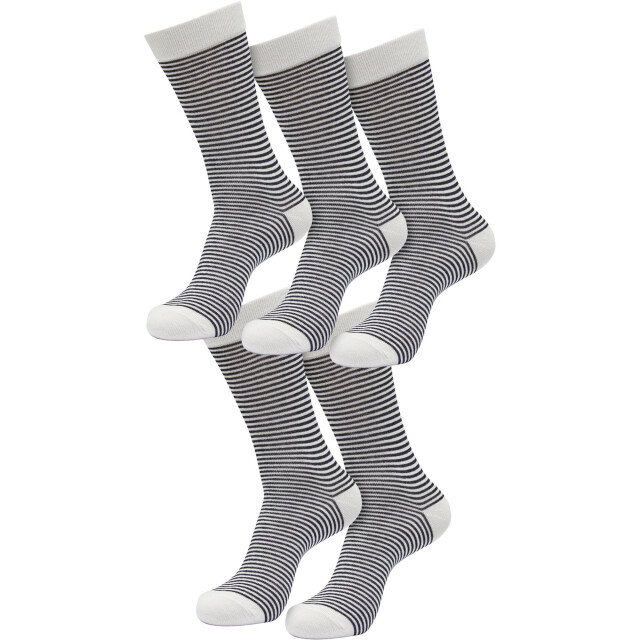 Urban Classics Sokken met fijne streep voor heren (5-pack) UTTN1172_whitesandblack large