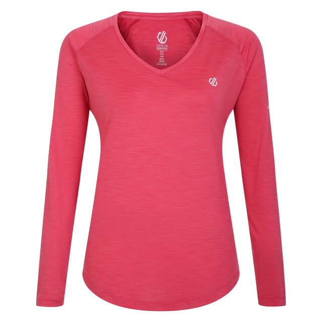Dare2b Dames discern t-shirt met lange mouwen UTRG5037_sorbetpink large