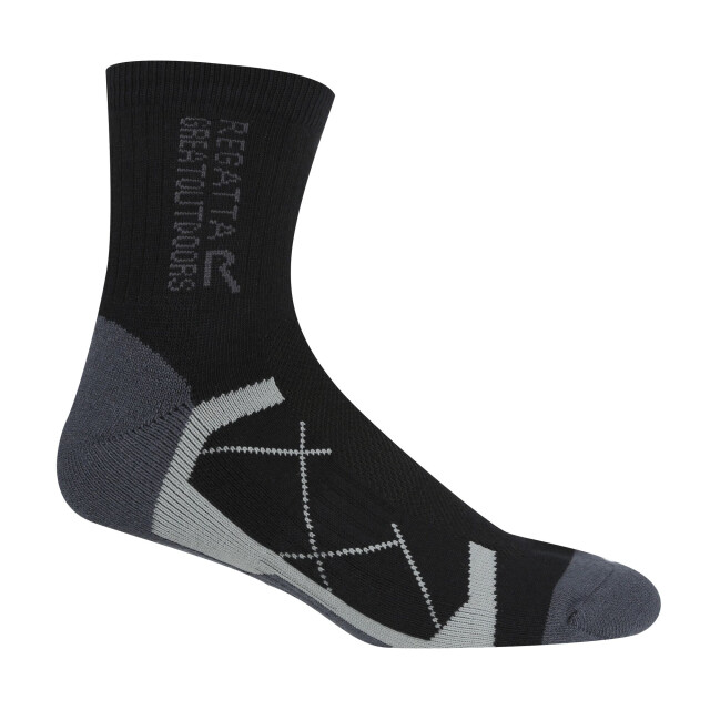 Regatta Heren actieve outdoor sokken (set van 2) UTRG10497_blackhawaiianblue large