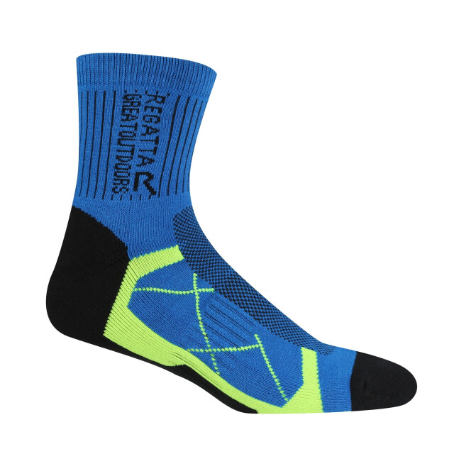 Regatta Heren actieve outdoor sokken (set van 2) UTRG10497_blackhawaiianblue large