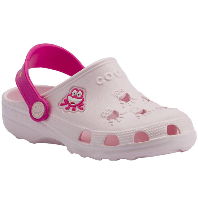 Coqui Kinder/kinder kleine kikker klompen UTMR2126_pink large