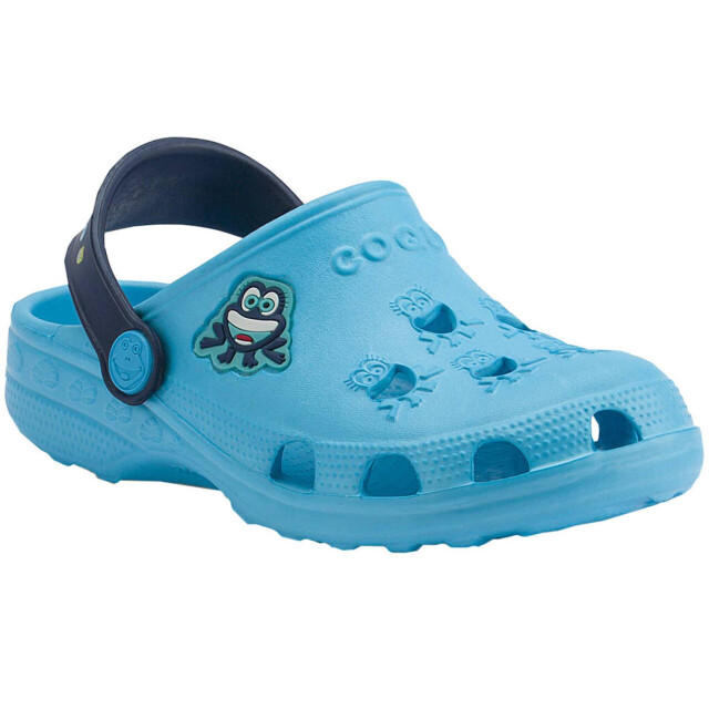 Coqui Kinder/kinder kleine kikker klompen UTMR2126_blue large