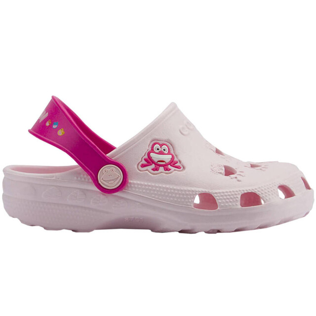 Coqui Kinder/kinder kleine kikker klompen UTMR2126_pink large