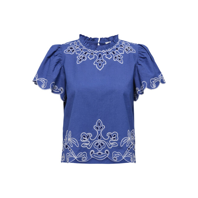 Jacqueline de Yong Jdyvera ss embroidery top wvn exp kobalt 4382.34.0019 large