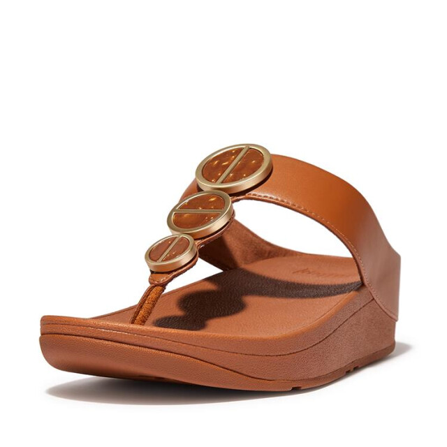 FitFlop Halo metallic trim toe post Halo Metallic trim toe post large