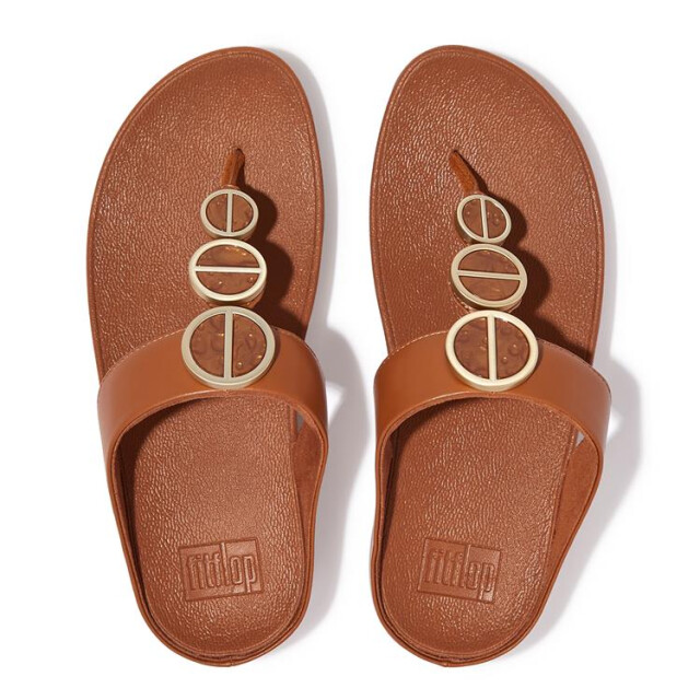 FitFlop Halo metallic trim toe post Halo Metallic trim toe post large