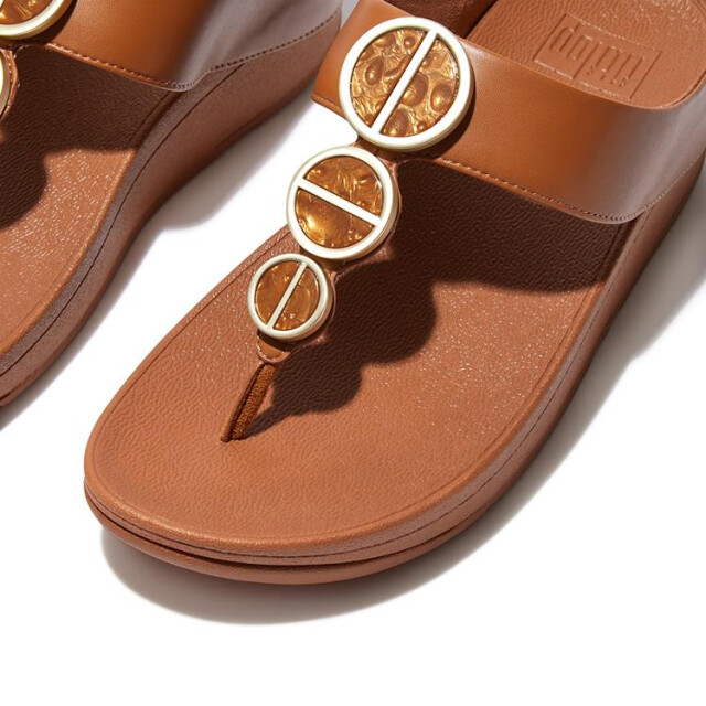 FitFlop Halo metallic trim toe post Halo Metallic trim toe post large