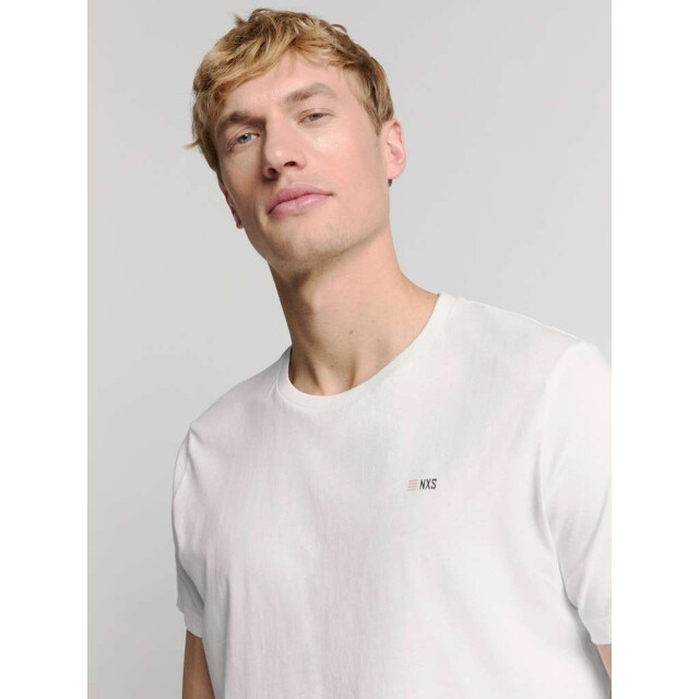 No Excess T-shirt crewneck solid basic white N3401D-010 large