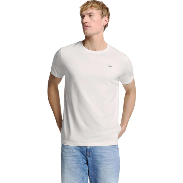 No Excess T-shirt crewneck solid basic white N3401D-010 large