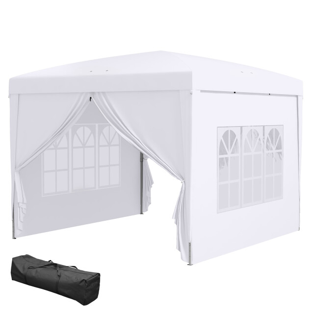4goodz Outsunny partytent 3x3 m opvouwbaar met 4 zijwanden - 3208065 large