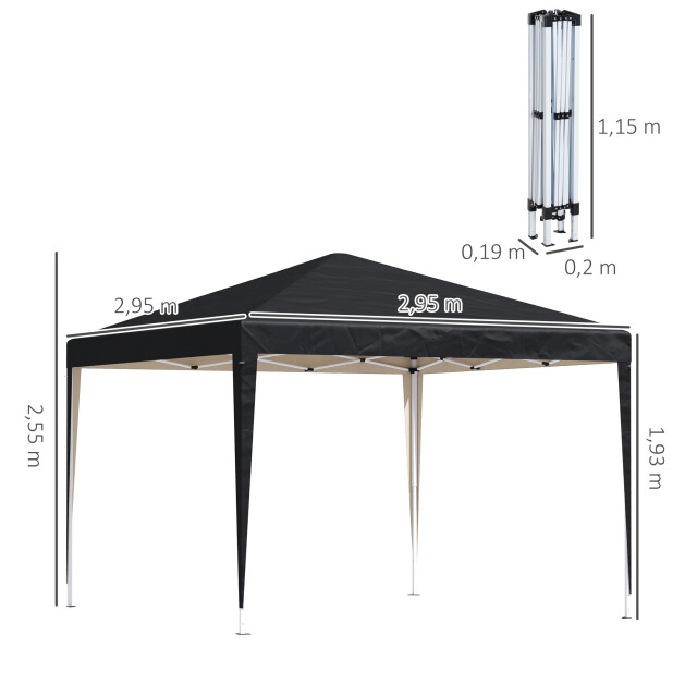 4goodz Outsunny partytent 295x295 m zonder zijwanden - 3208068 large