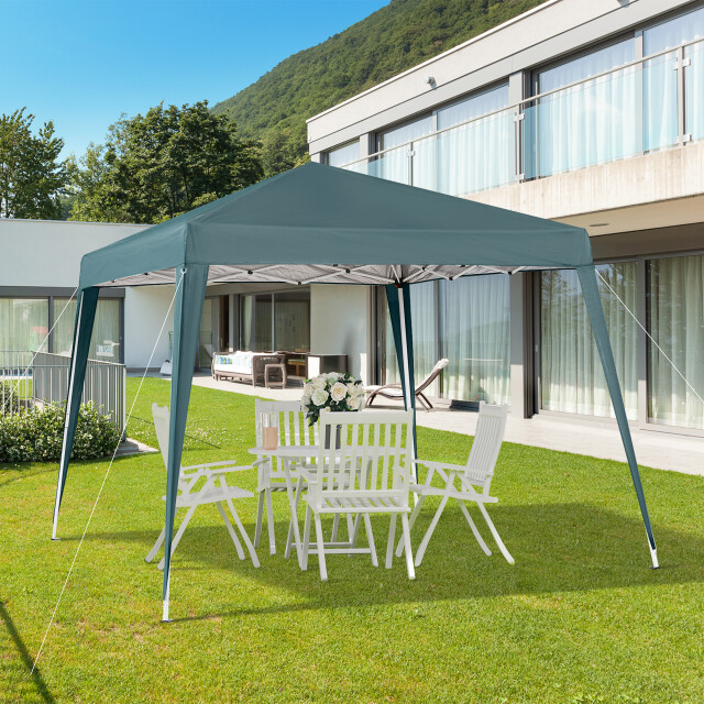 4goodz Opvouwbare partytent 240x240 cm voor tuin en feest groen 3208072 large