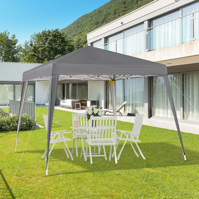 4goodz Opvouwbare partytent 240x240 cm voor tuin en feest grijs 3208071 large
