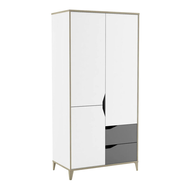 CaliCosy Kast 3 deuren 2 laden l88,9 cm wit en grijs genius 2932048 large